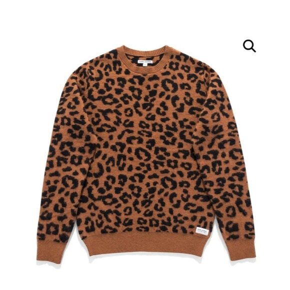 BANKS JOURNAL Wilder Men's Pullover Sweater Leopard Print - Picture 1 of 8
